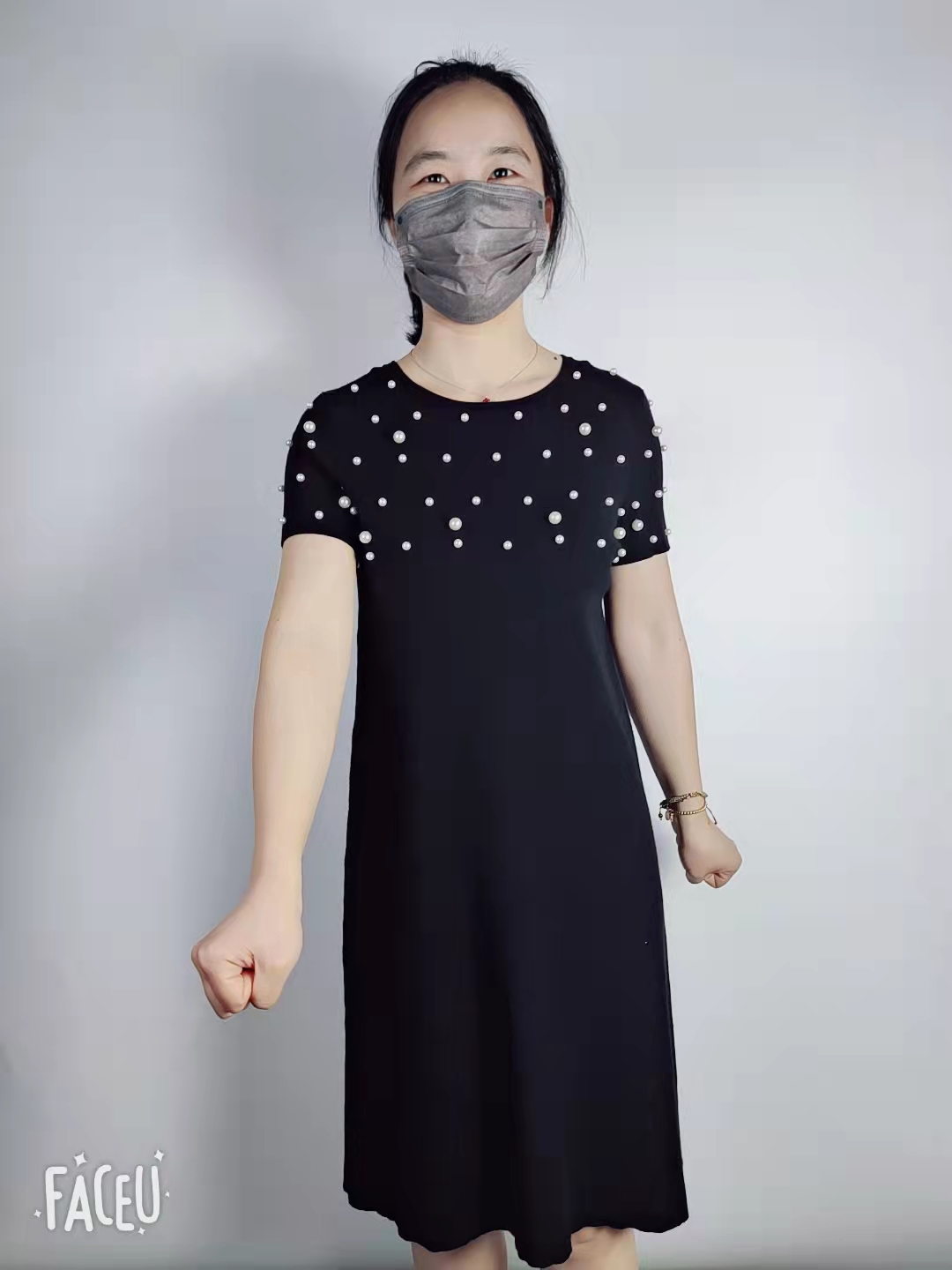 Women's round neck short sleeve pullover dress pullover