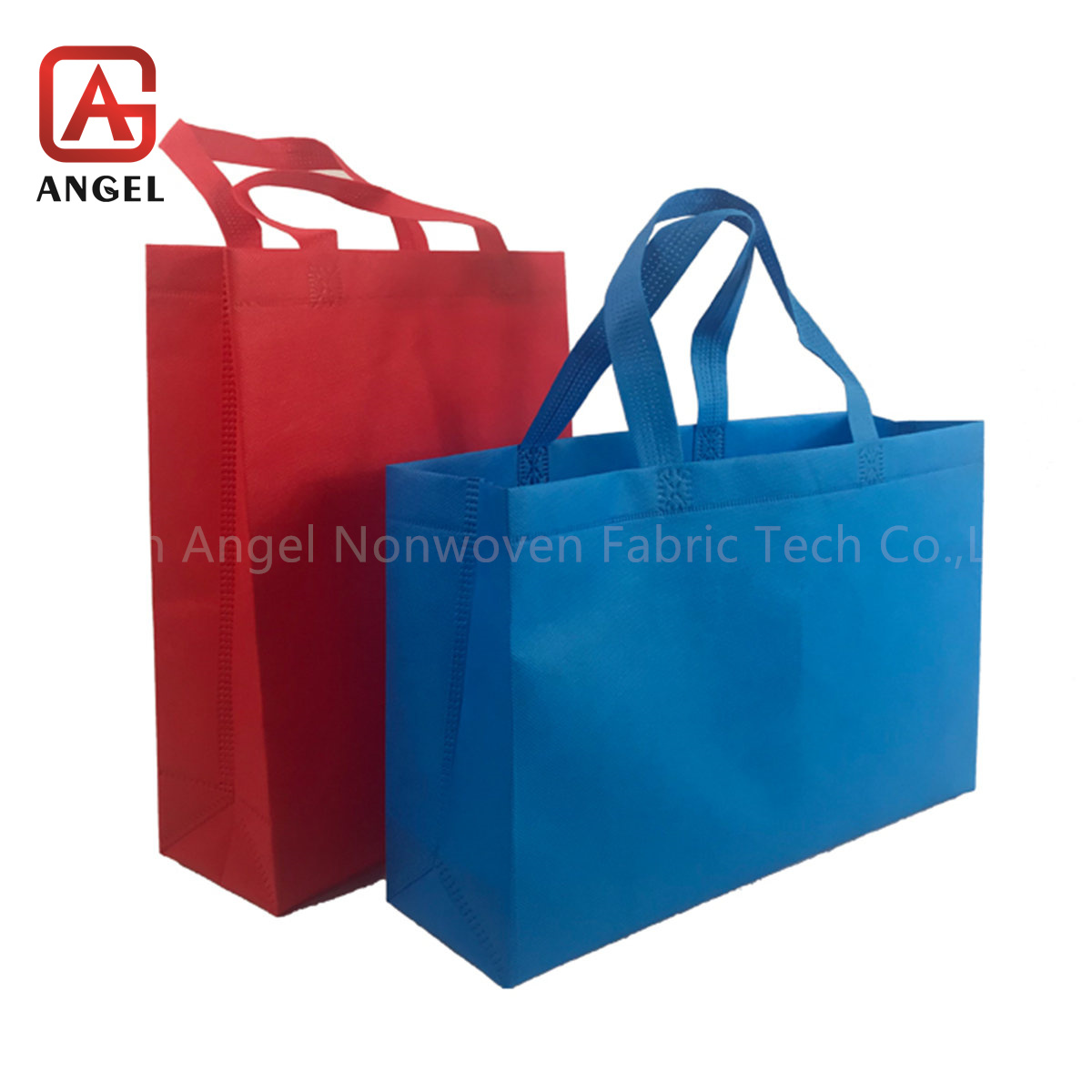 Angel Custom Logo Recycle PP Nonwoven Bags Color Handle Bag Reusable Shopping Bags