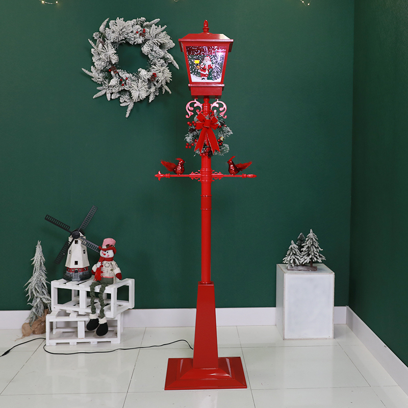 Noel Decor Christmas Out Decorations Ornament Christmas Light Snowing Lamp