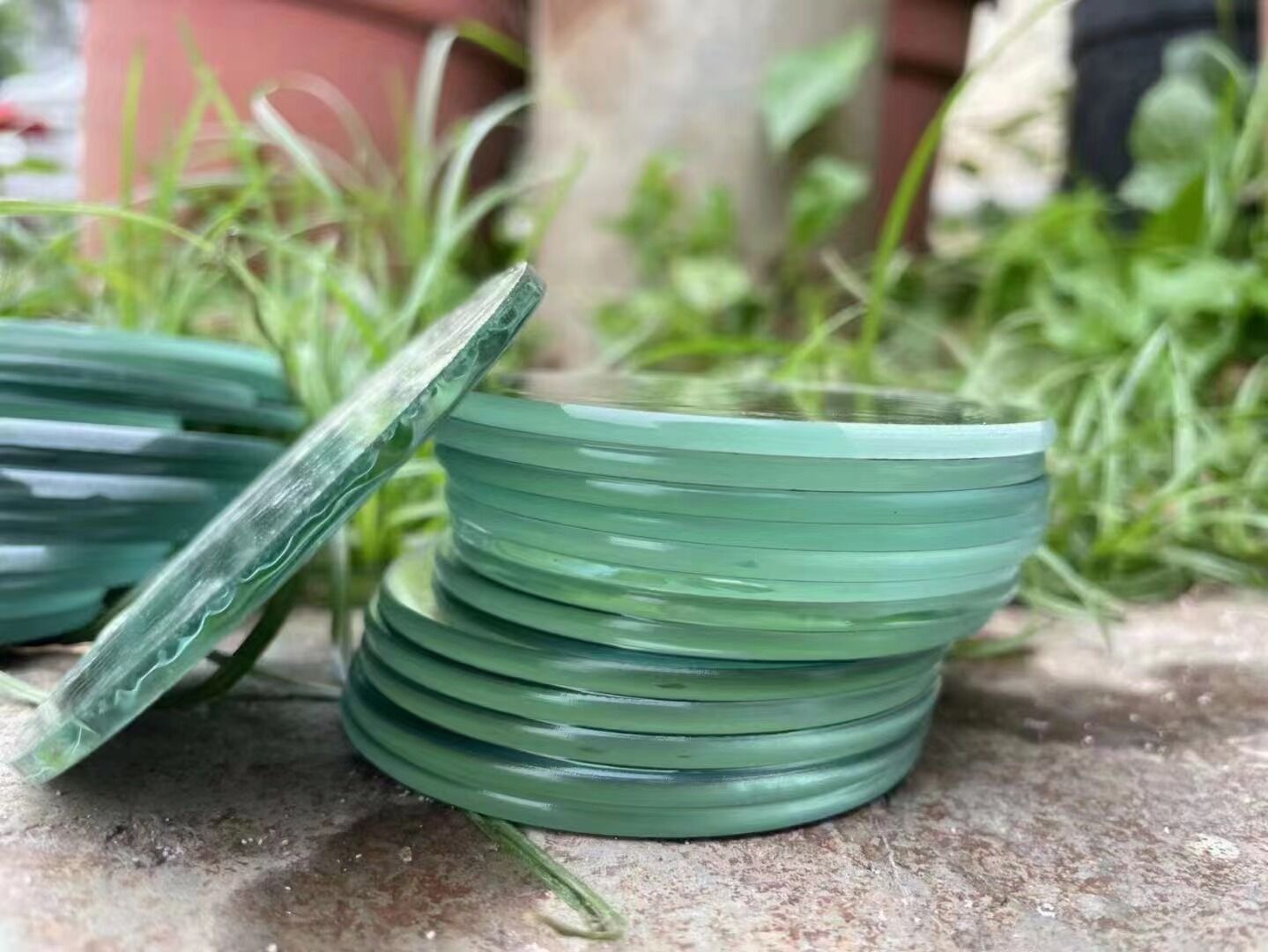 Circle glass with polished edge