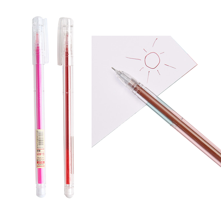 School Writing Fine Tip Gel Ink Pen Set Custom 0.38mm Simple Design Coloured Gel Pen with 12 Colors