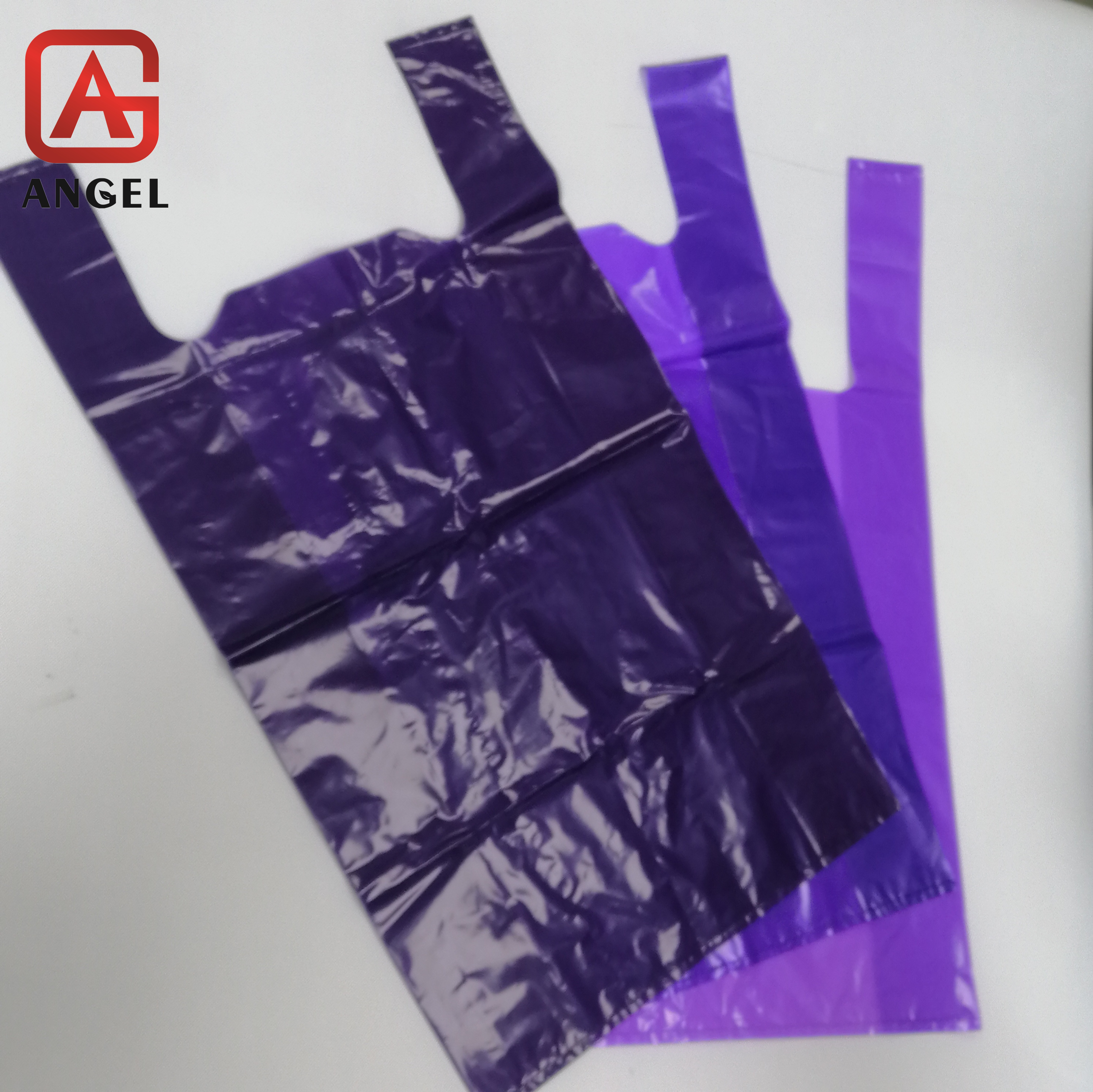 Fujian Angel Plastic W-cut Bag LDPE/HDPE Shopping Bag