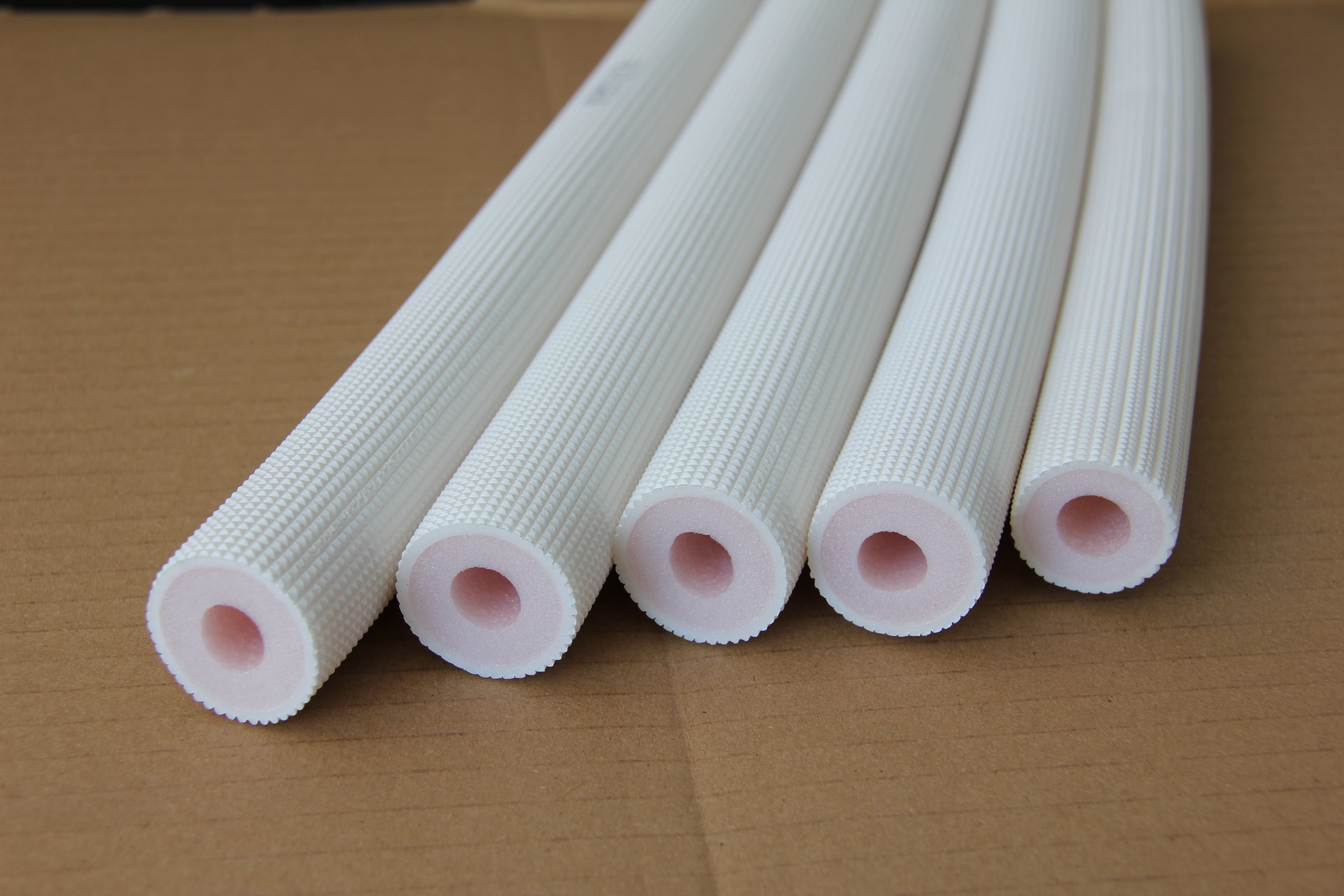 Factory White Embossed PE Foam Thermal Insulation Pipe for Air Conditioner