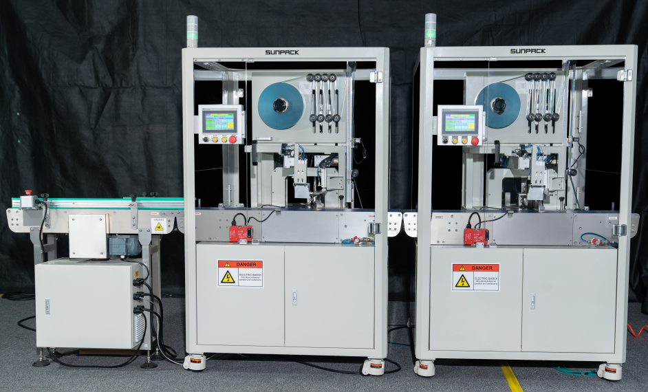 SUNPACK WK04-50C2E-M automatic strapping line with eye mark sensor to locate logo