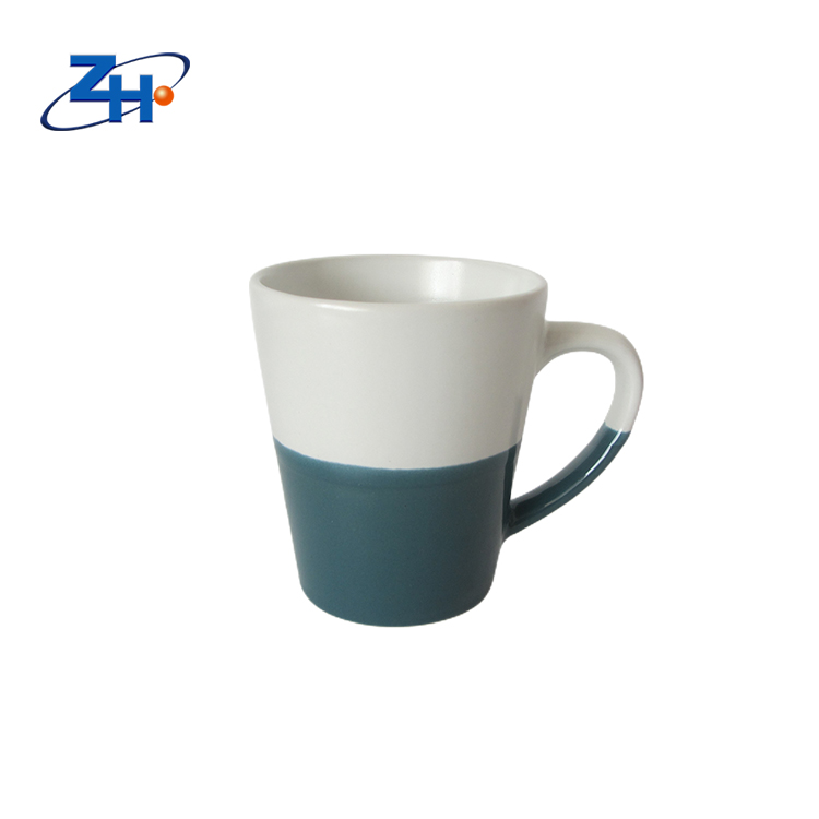 Double Color Semi-matte finish ceramic coffee cup