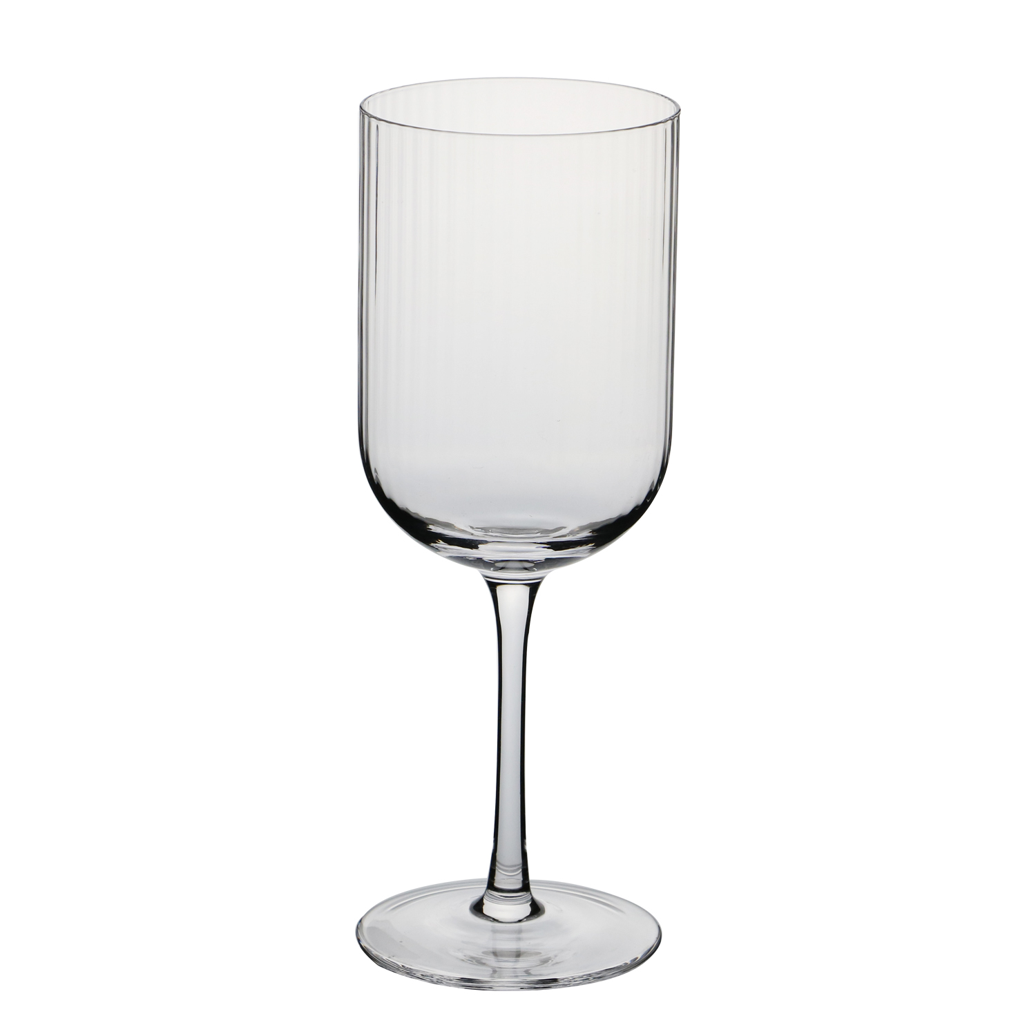 Newsen clear red wine glass with verticle on the bowl