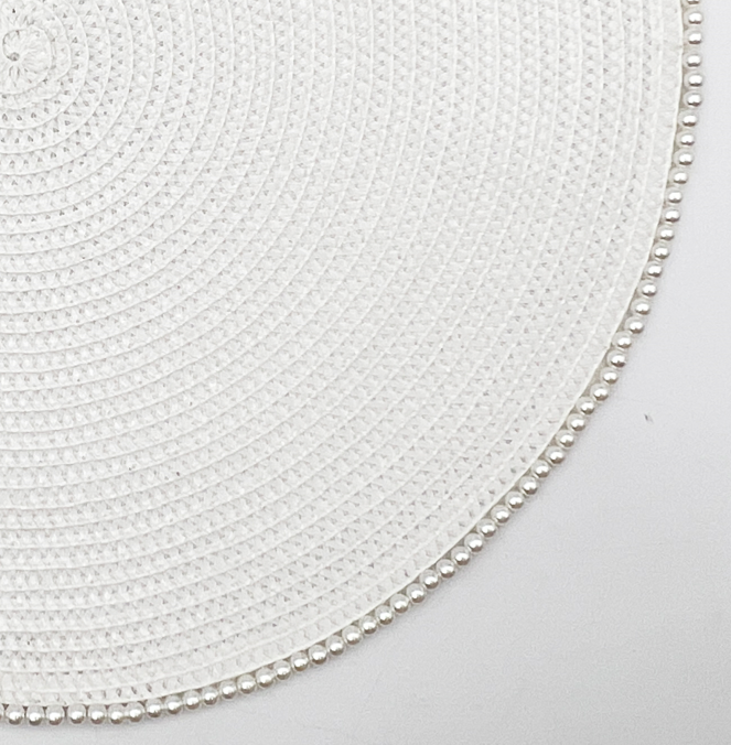 round PET woven placemat