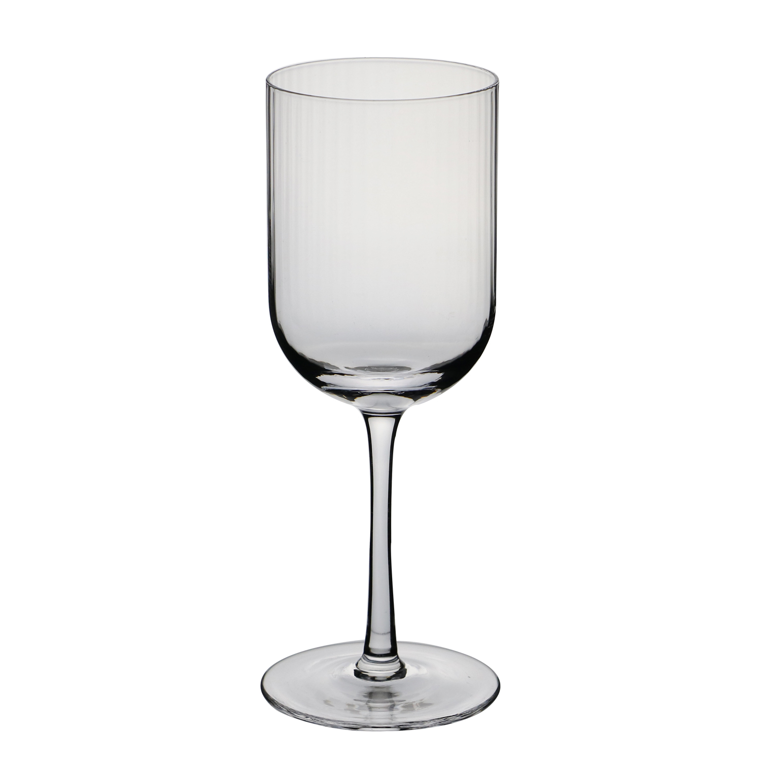 Newsen clear handmade wine glass with verticle on the bowl