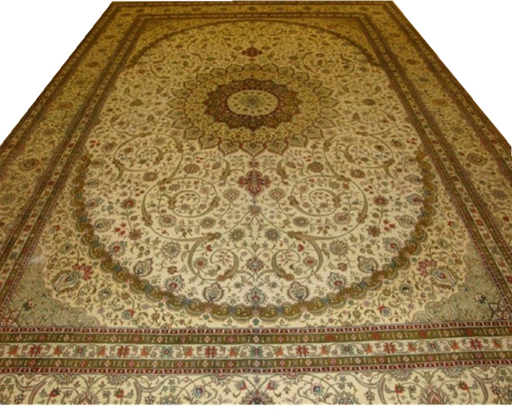 Persian splendor 8x10ft hand knotted art silk persian carpet home decor carpet