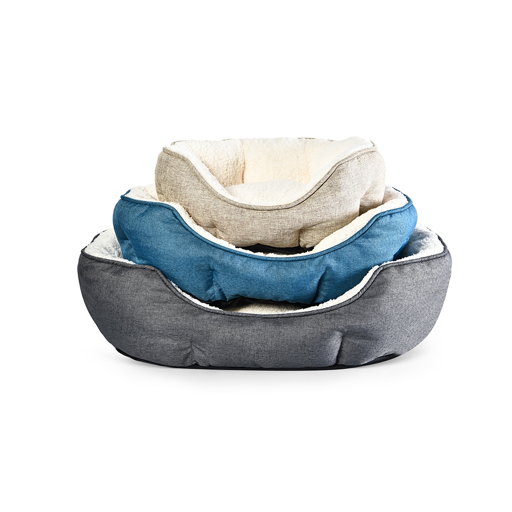 Imitation Linen Fabric Soft Warm Pet Bed