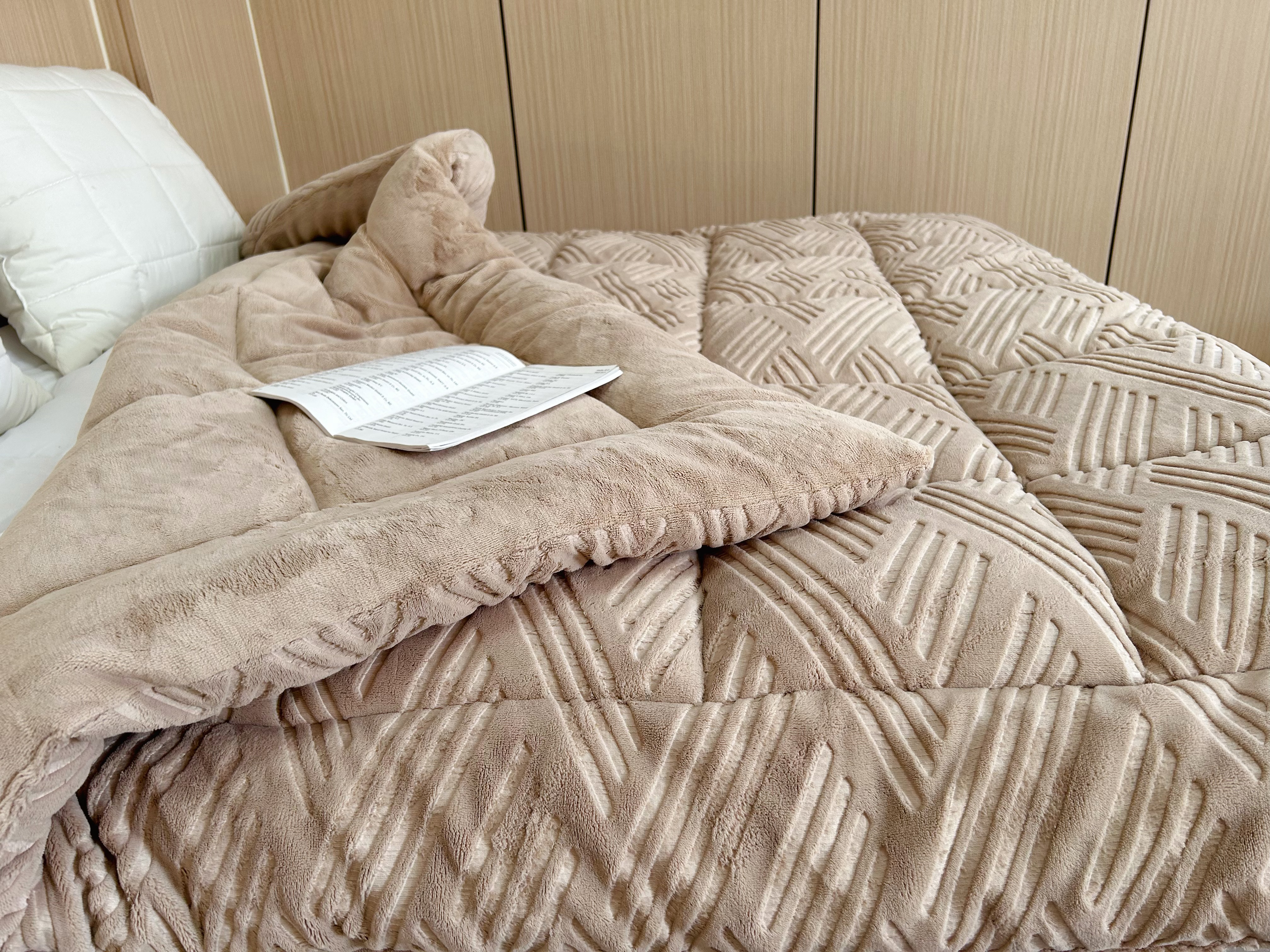 Embossed milk fleece