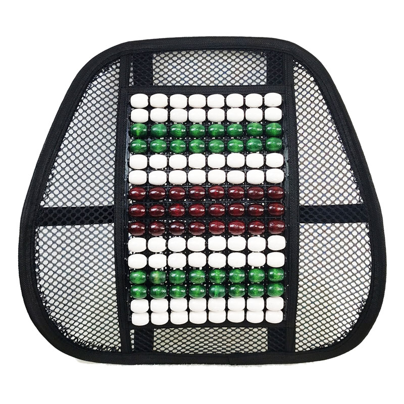High quality wood bead backrest seat lumbar support waist cushion for car and office chair