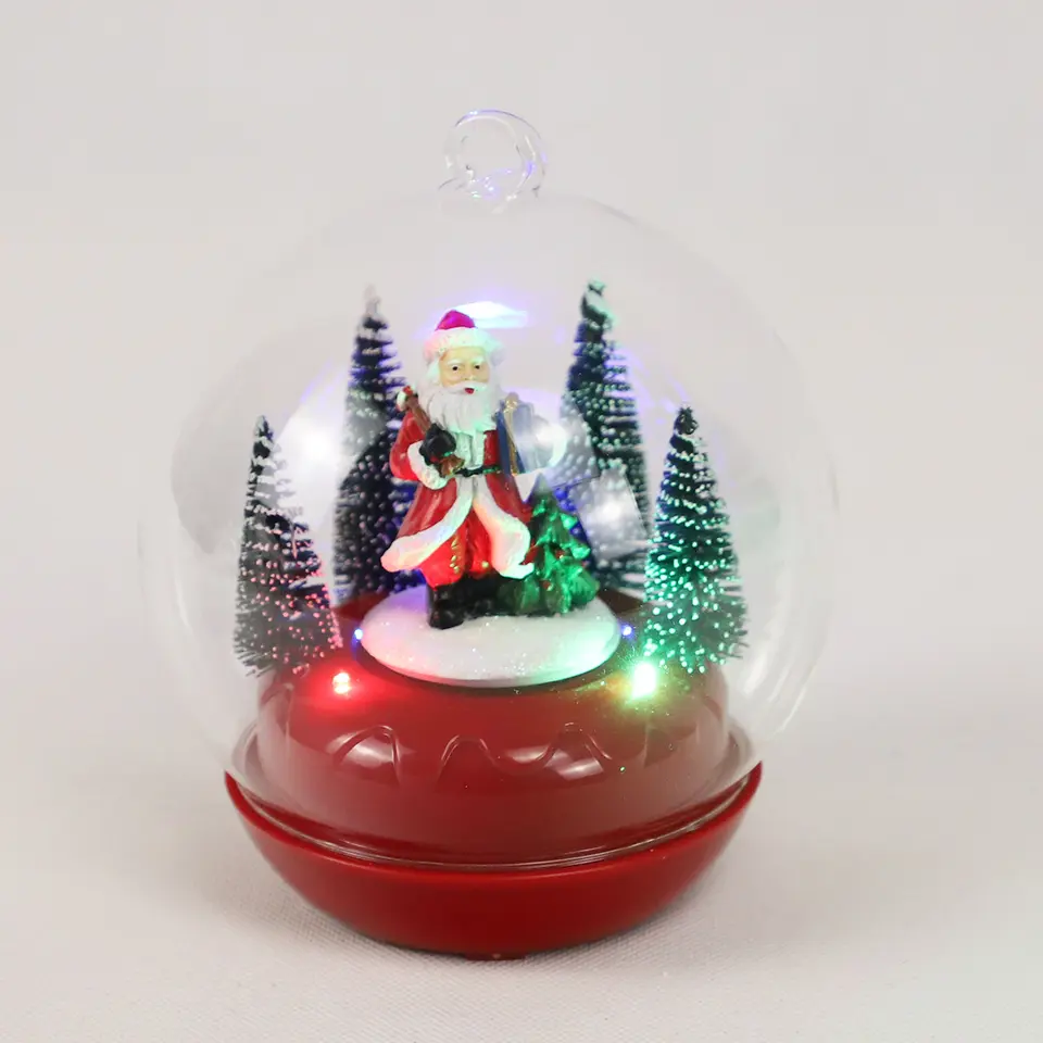 Rotating Music LED Christmas Glass Ball | Holiday Gift Decor