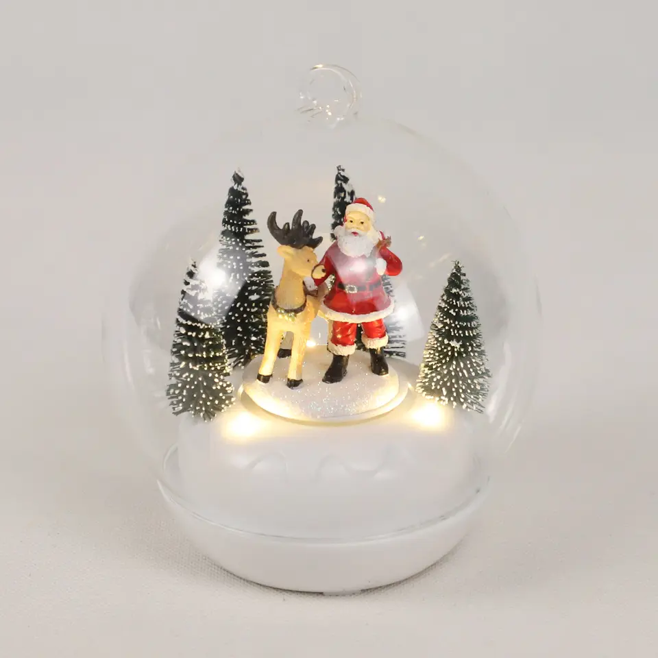 Rotating Music Christmas Resin Glass Ball | LED Light-up | OEM Gift Wholesale