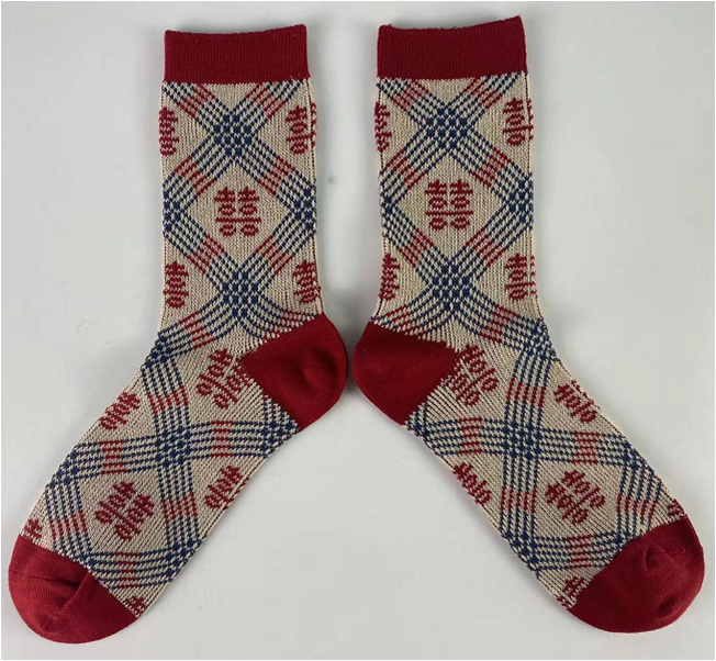 Christmas Valentine Jacquard Cotton Socks men women children