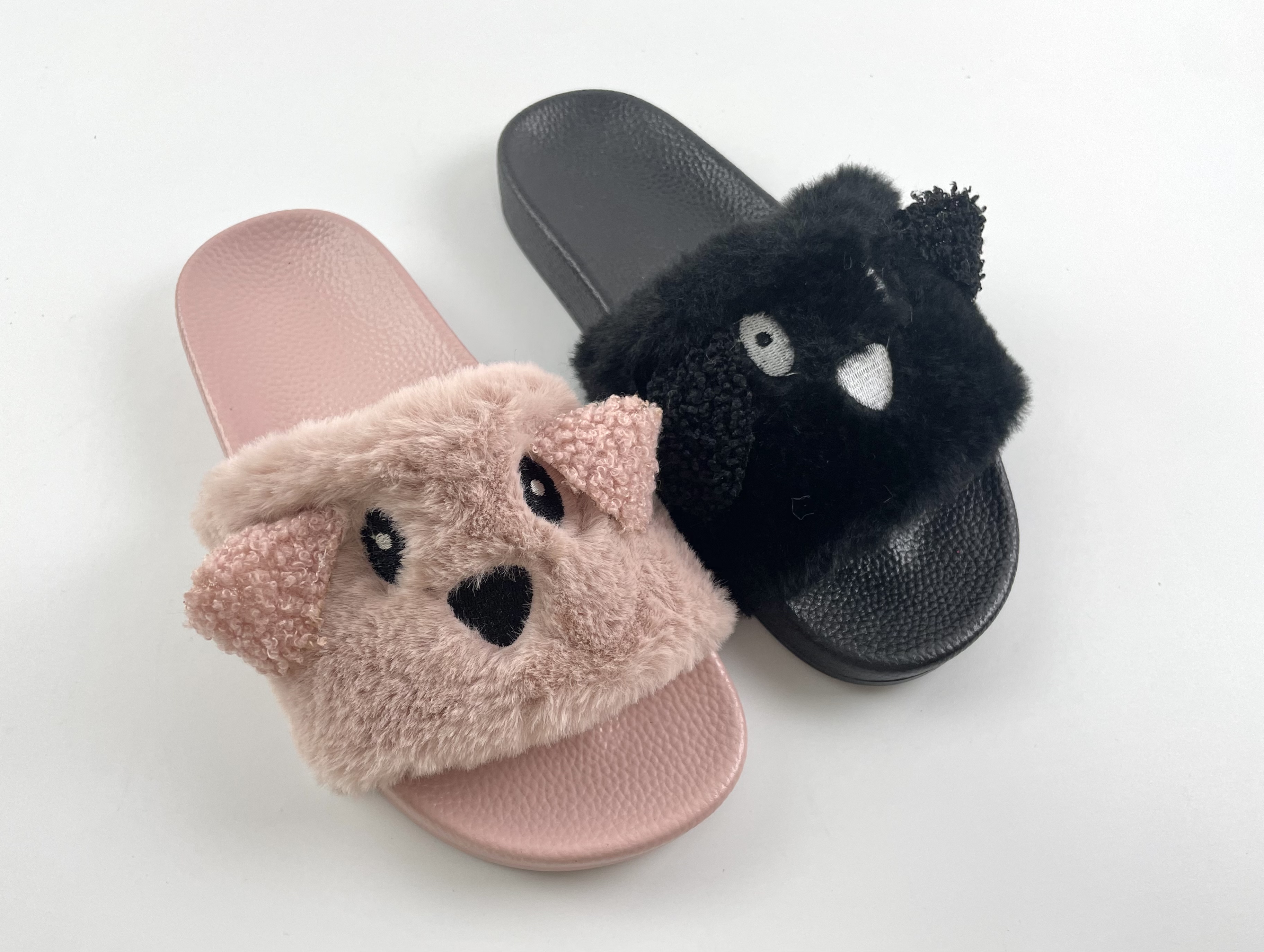 Fluffy Puppy Furry Slide Cute Slipper with Doggy Ears Super Adorable
