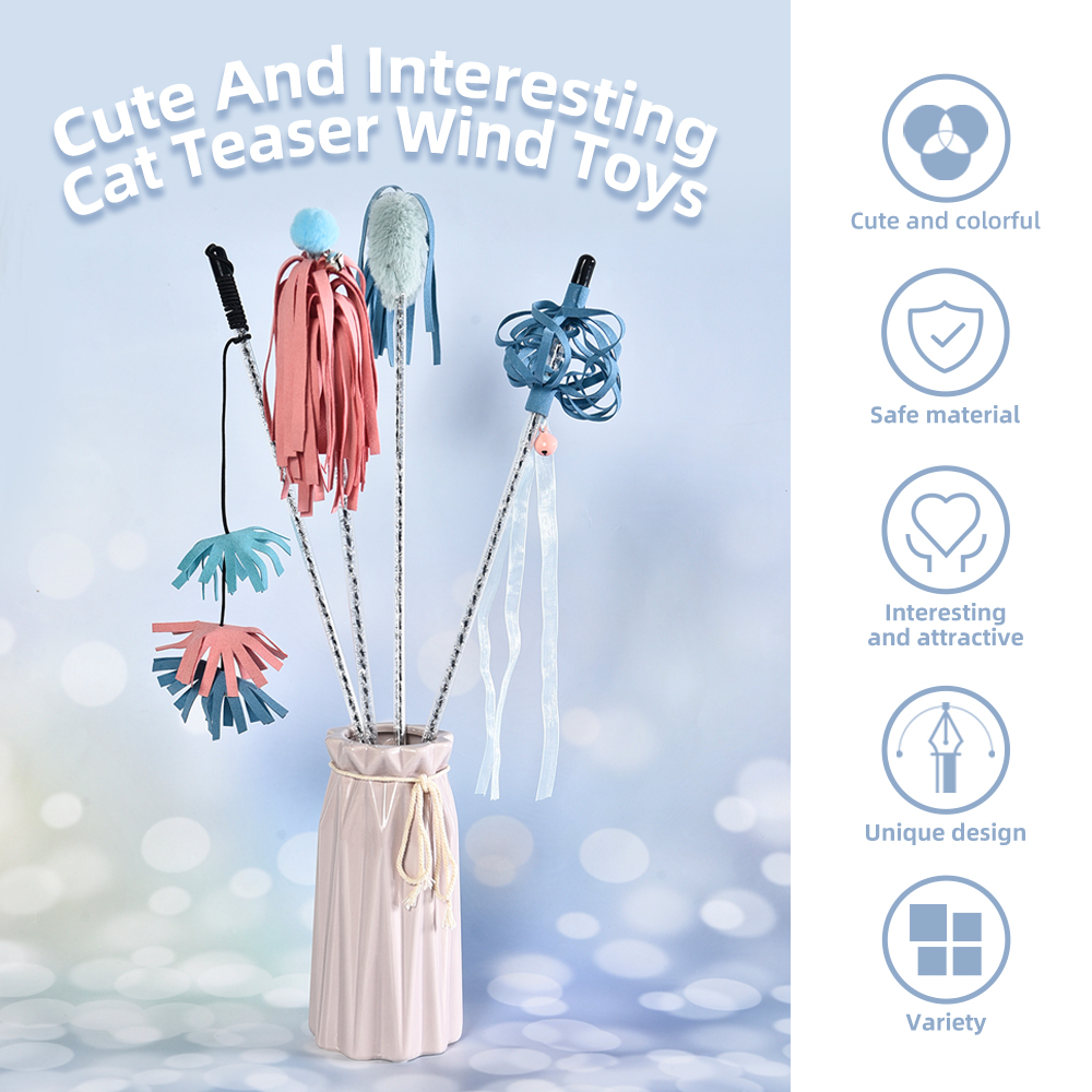 Interactive Cat Teaser Wand Toys