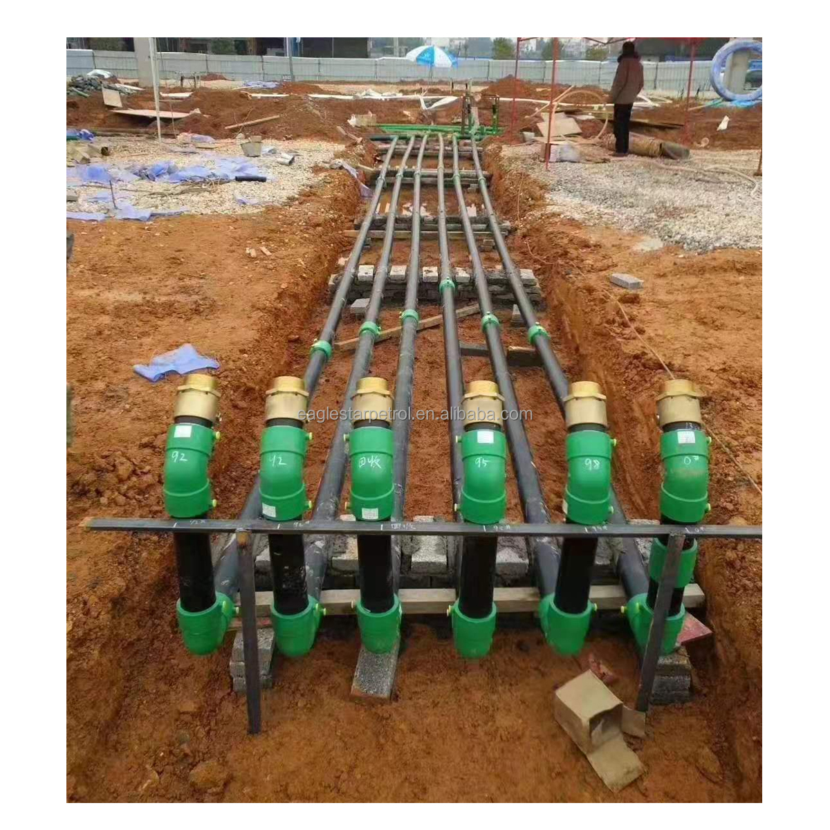 EGP PE pipeline petrol gasoline filling station pipe underground hdpe gasoline petrol station pipe