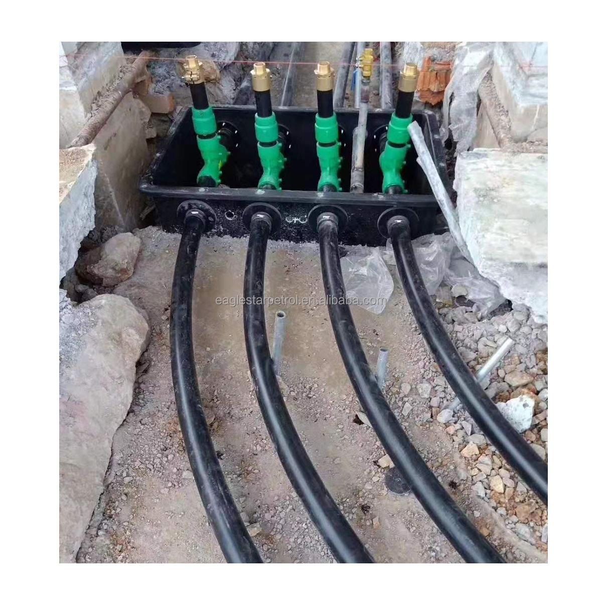underground hdpe gasoline petrol station pipe，underground hdpe filling station pipe，pipe for petrol