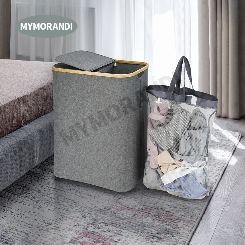 Bamboo laundry basket