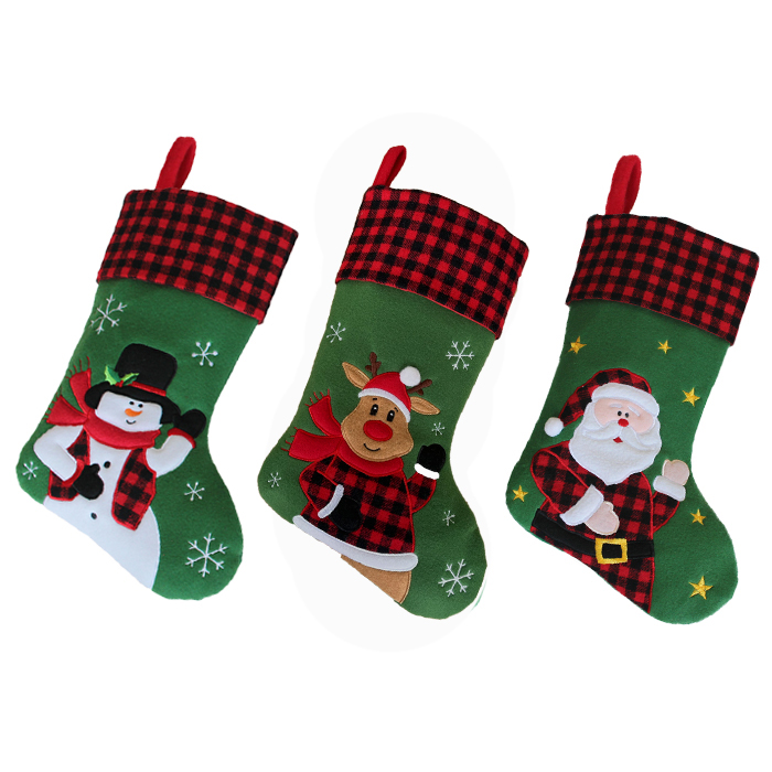 red and green christmas stockings