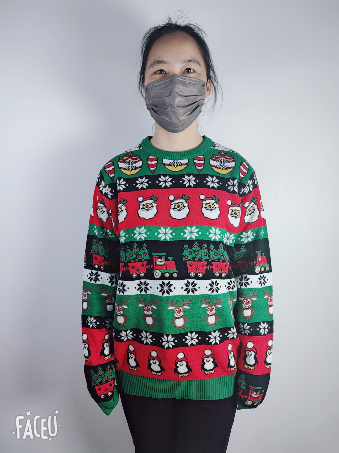 Unsex Round Neck knit Jacquard sweater