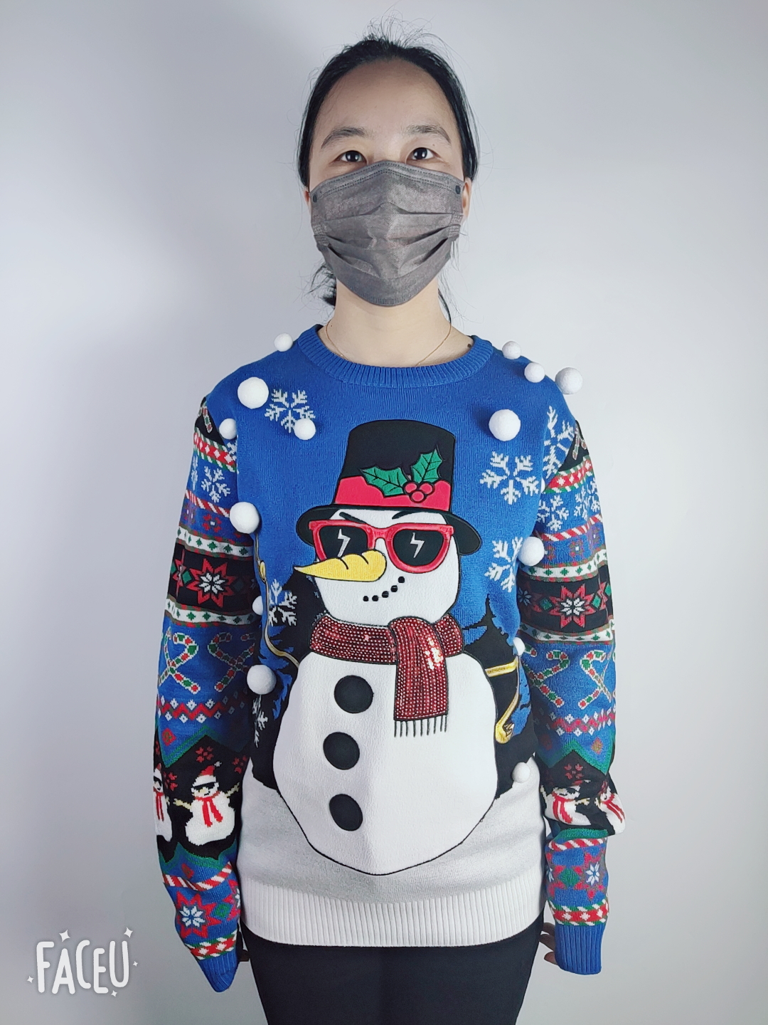 Unisex Round neck knit Jacuqard Christmas sweater