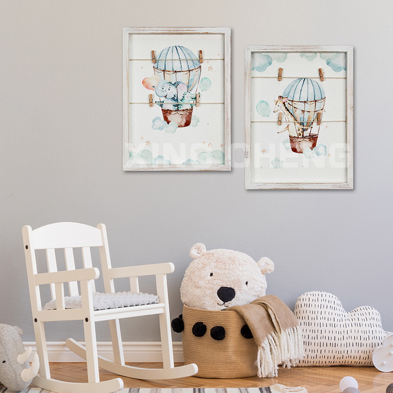 XINGCHENG kids modern wood wall art decorative canvas art