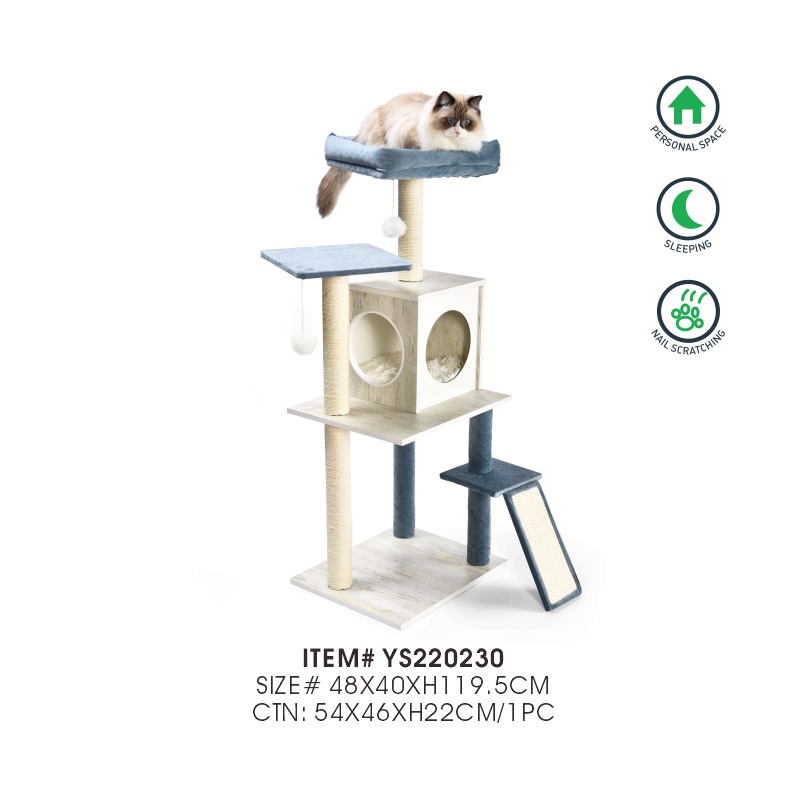 wooden cat tree
