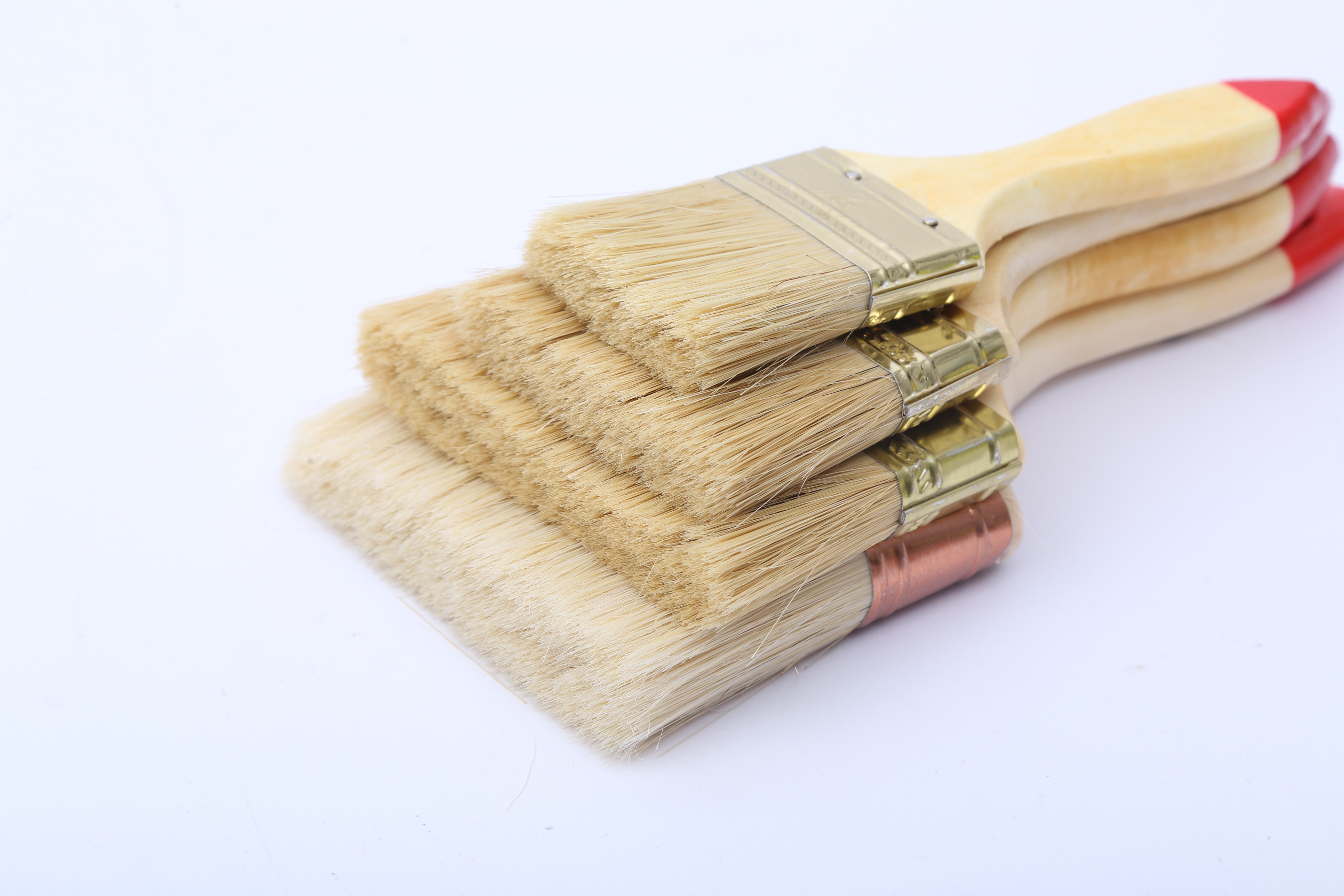 Wooden handle paint brush