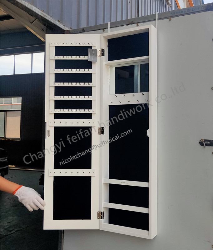 HUICAI wall jewelry cabinet mirror box over the door