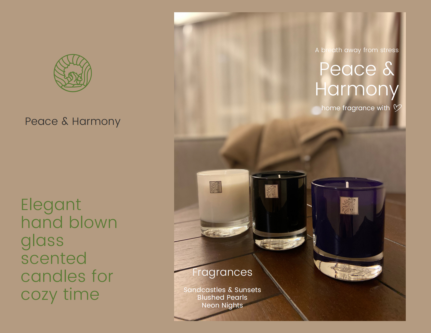 Scented candle for home fragrance