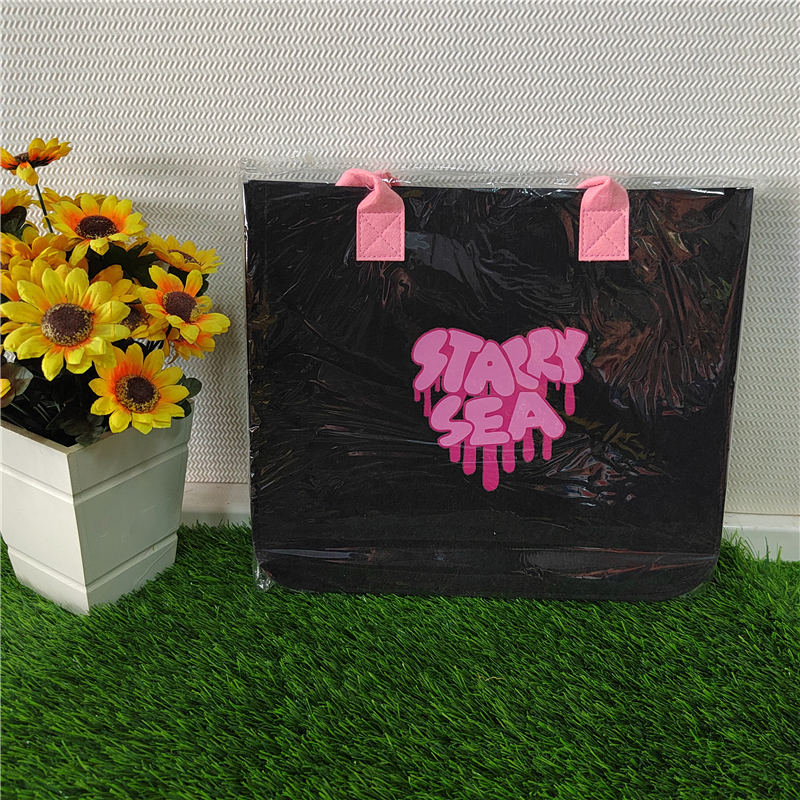 New handbag women's tote hand carrier large capacity open fashion felt shopping bag
