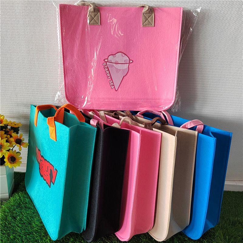 DIY Felt shopping bag customized logo printing