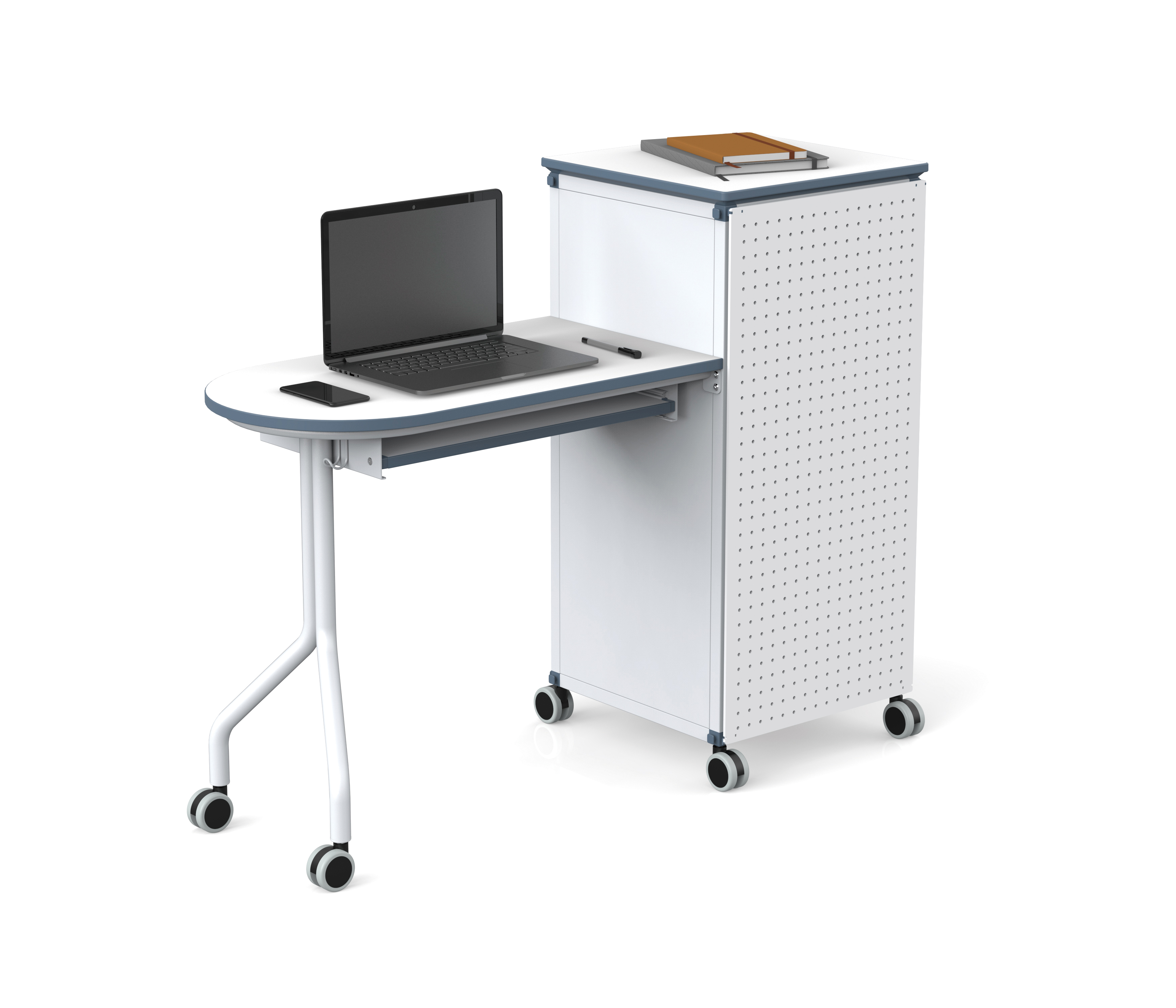movable school office teacher table desk with lockable drawer