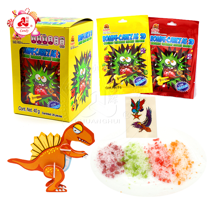3D Jigsaw Puzzle Popping Candy / Popping Candy with Paper Puzzle Toy