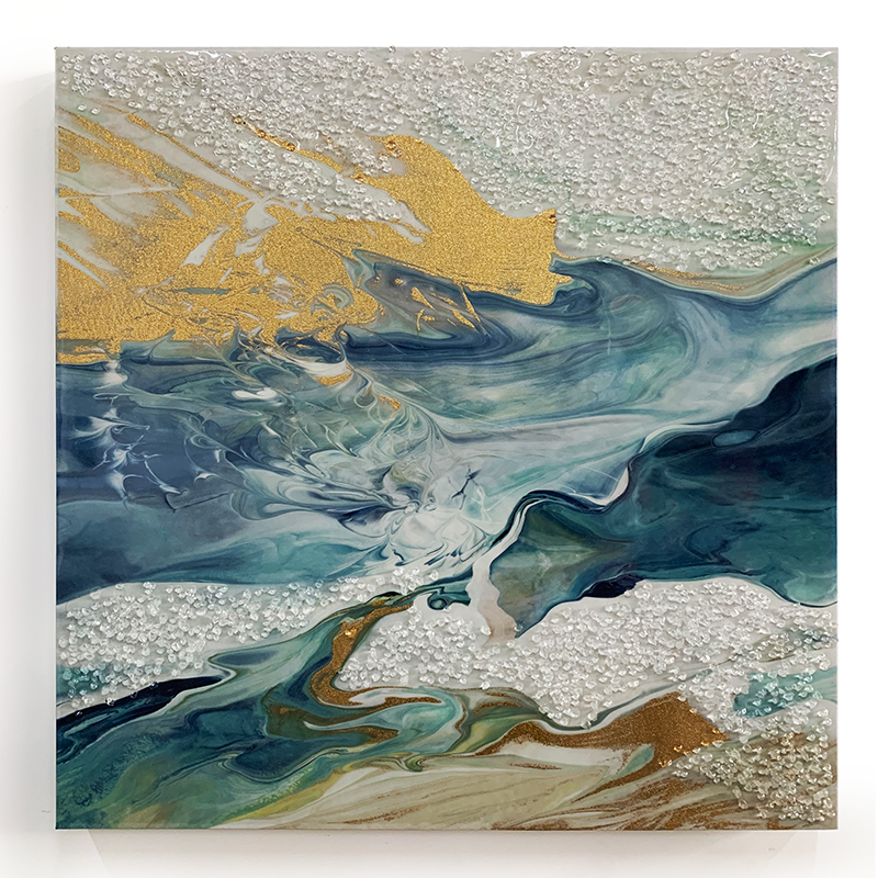Hot sell Abstract Lacquer Canvas glass coating canvas glossy canvas