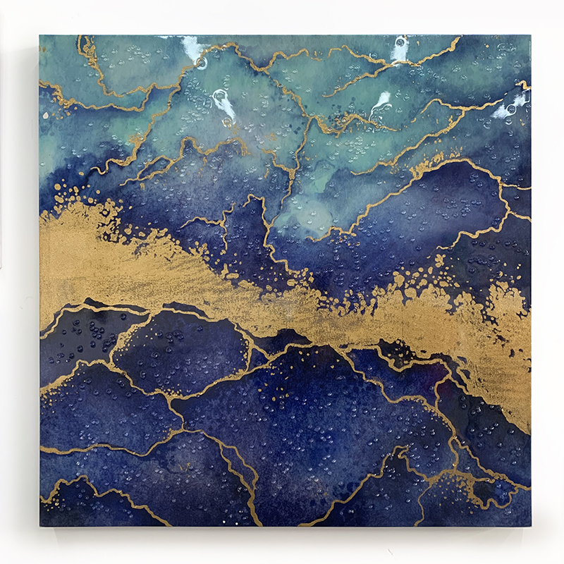 Hot sell Abstract Lacquer Canvas glass coating canvas glossy canvas