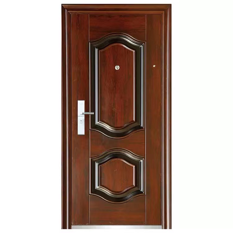 Steel security door entrance single door
