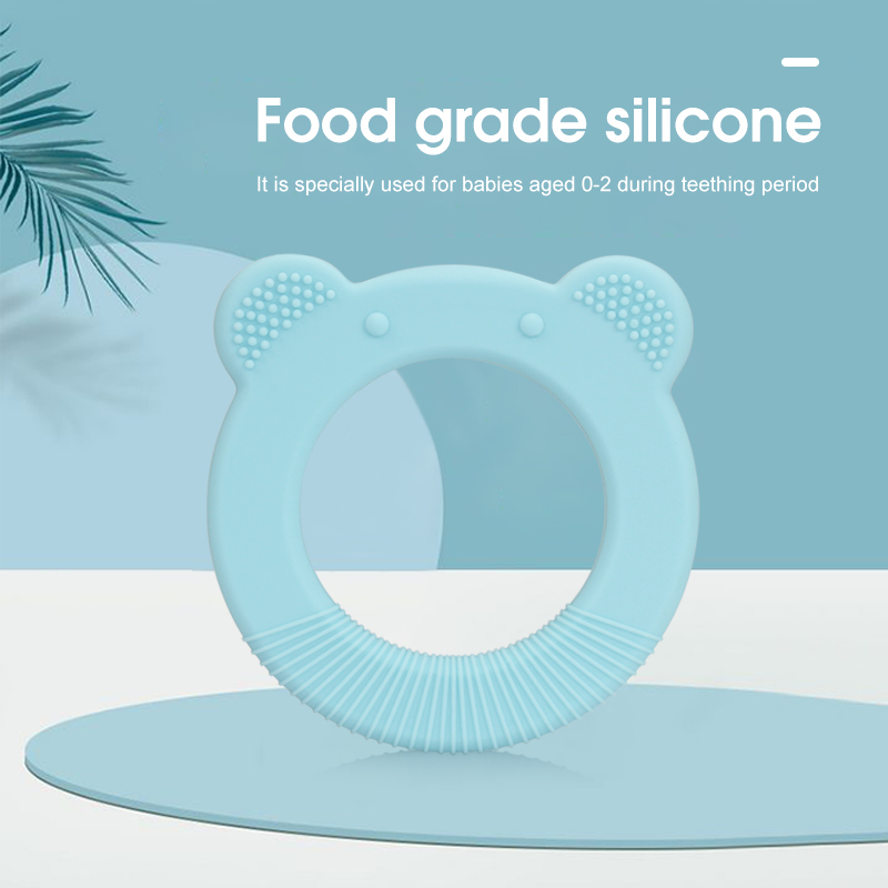 KASU Hafly Cute Bear Shape SIlicone Baby Teether
