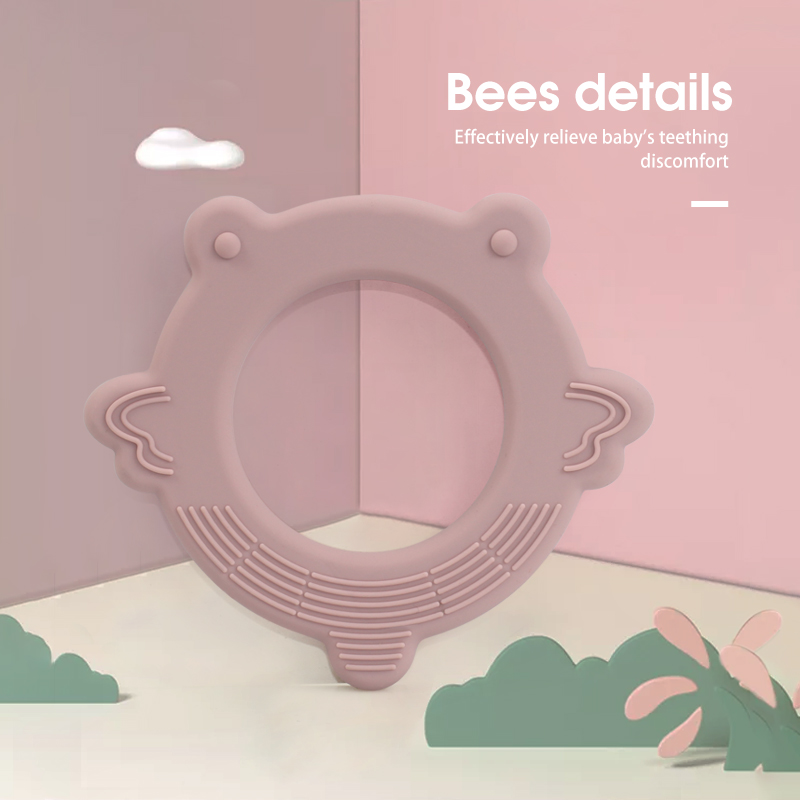 KASU Hafly Cute Bees Shape SIlicone Baby Teether