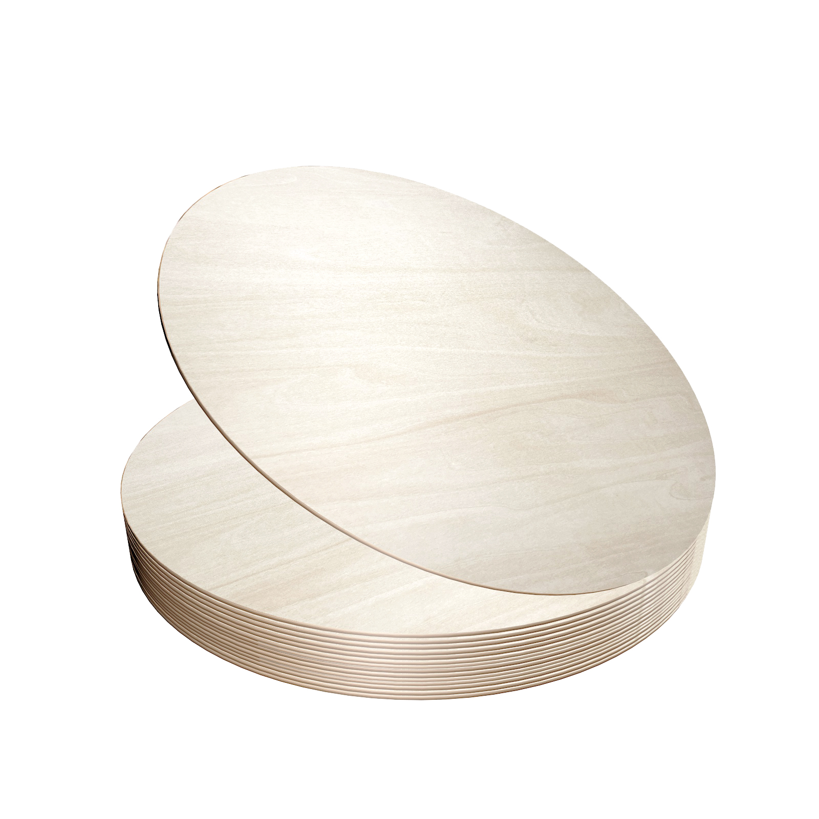 Haisen 12 Inch Wood Circles 4mm Wood Rounds Wooden Cutouts for DIY Crafts, Door Hanger, Door Design,