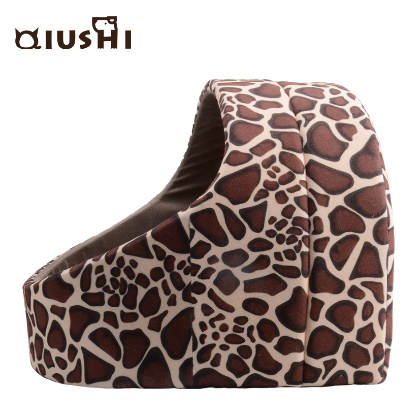Cat igloo pet house foldable plush pets igloo with pillow for pet travel cat cave
