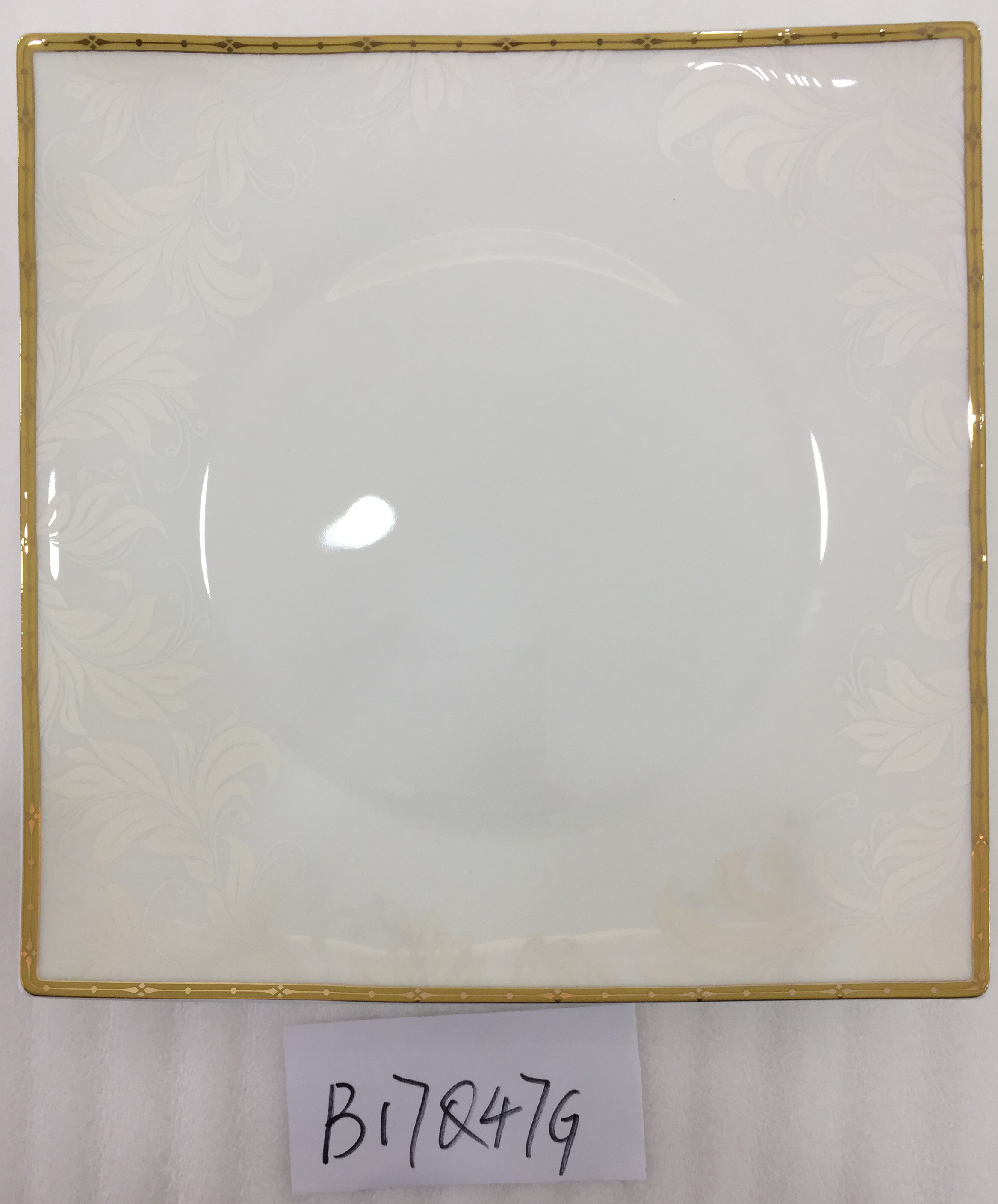 square shape bone china dinner plate