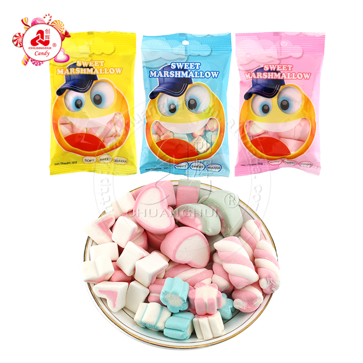 Halal mini sweet marshmallow in bag cotton candy