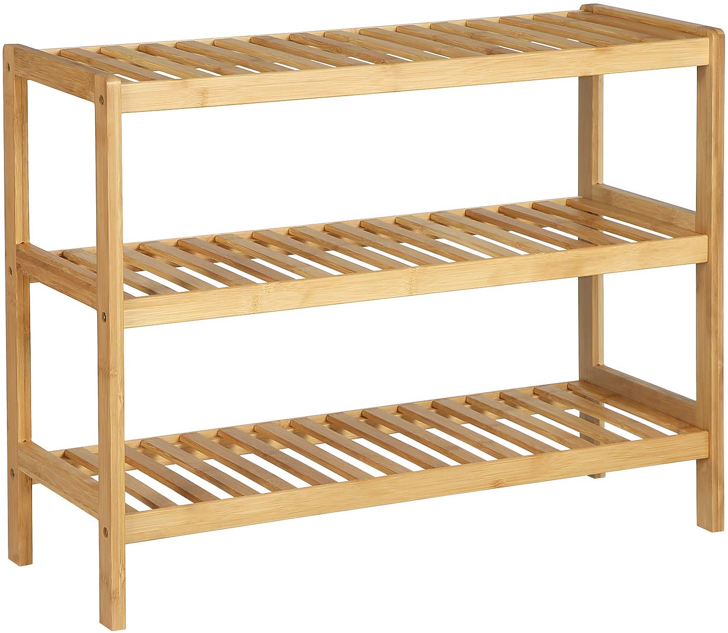 Three-tier shoe rack