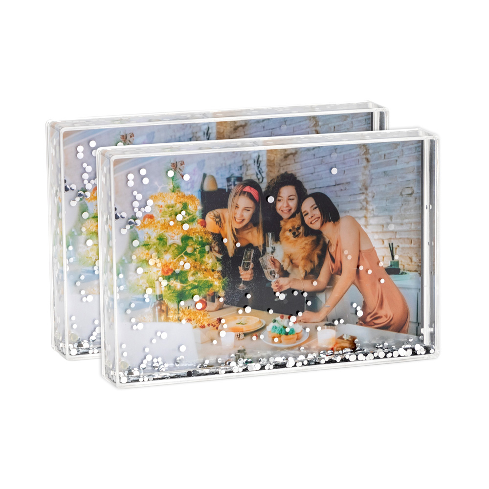 Acrylic Liquid Glitter Photo Frame Creative Confetti souvenir gift Liquid Glitter Photo Frame