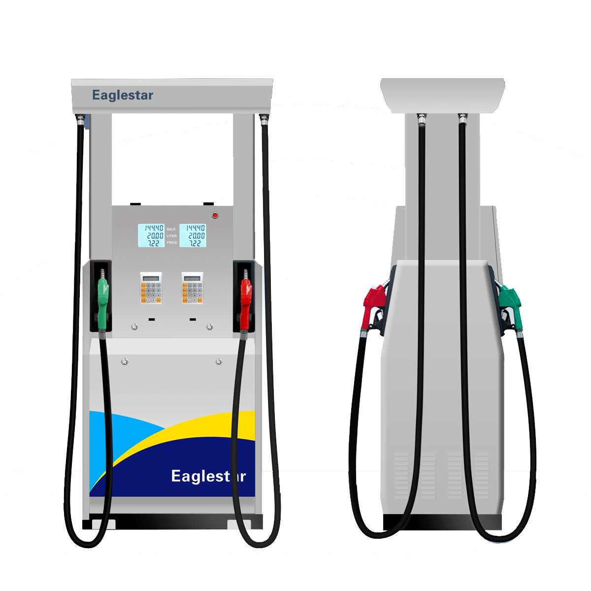 EG2022 fuel dispenser 7-7-5 LCD display, 8-8-6 optional Non resettable electromagnetic totalizer