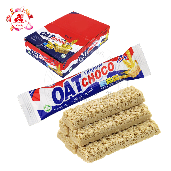 15g Long stick crispy OAT CHOCO bar chocolate oat candy