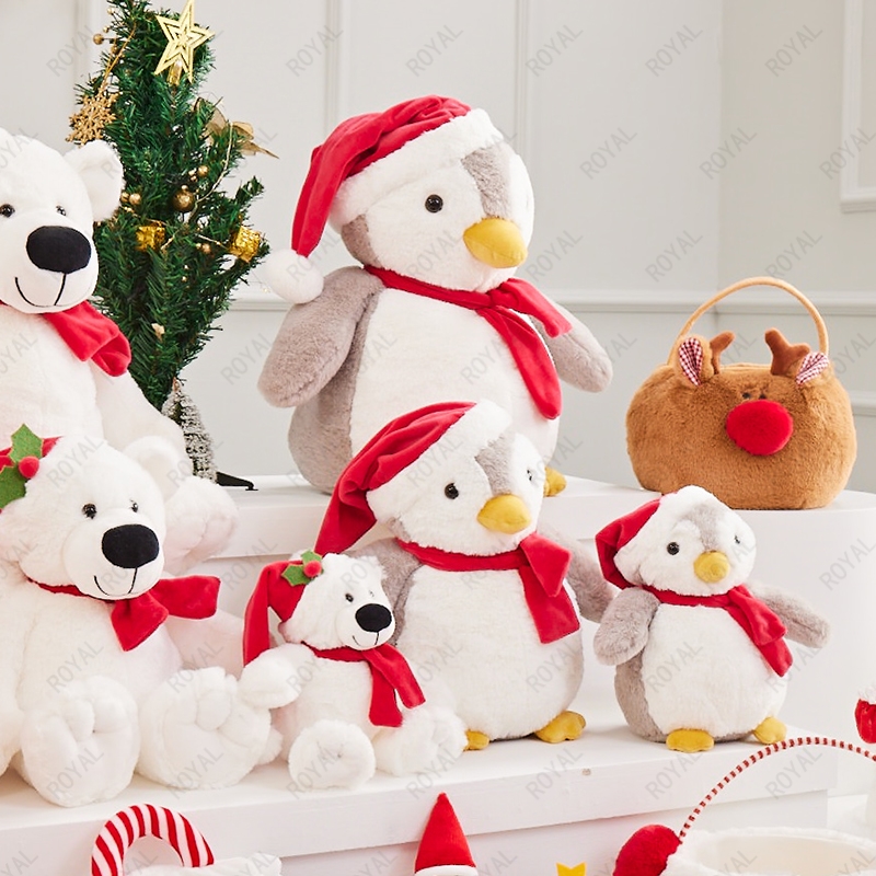 Christmas plush penguin